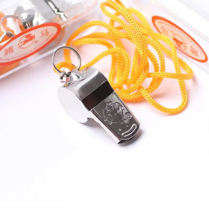 

Свисток для выживания, стальной свисток, футбольный баскетбольный мяч со шнурком, свисток для кемпинга, рефери для туризма, уличных трениро...