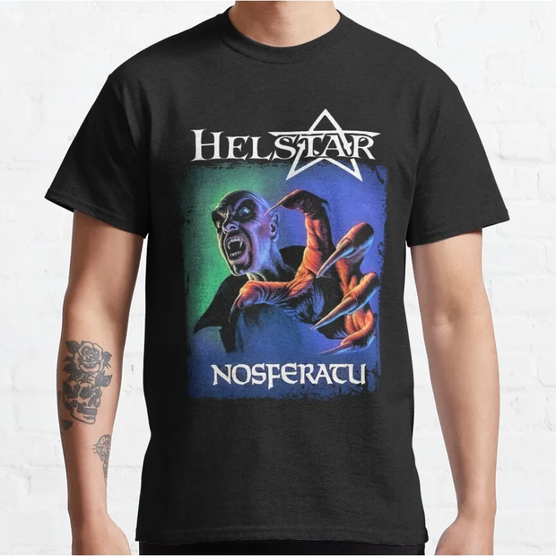 Helstar - Nosferatu Vampire cult graphic t shirts Horror Shadow The Mystery Hunter scary halloween tops All size S-6XL