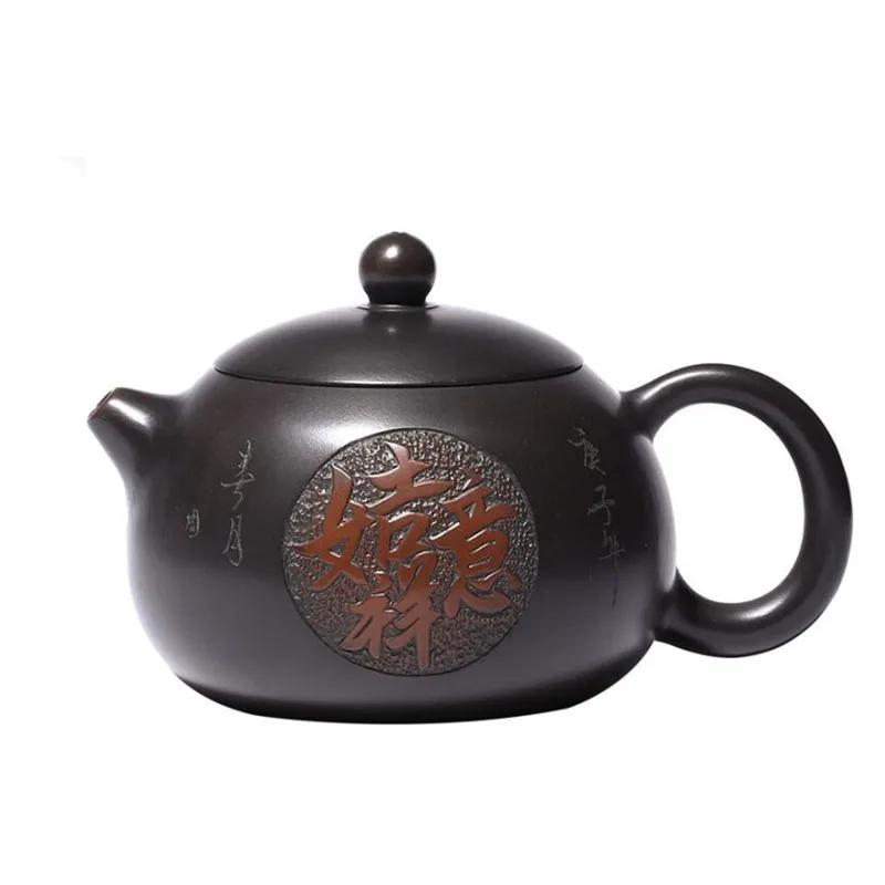 

210ml Tradition Yixing Purple Clay Teapots Master Handmade Xishi Tea Pot Raw Ore Beauty Kettle Chinese Zisha Tea Set Customized