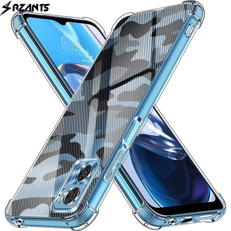 

Case for Moto E22 Phone Case E22i Translucent Four Corners Anti-fall