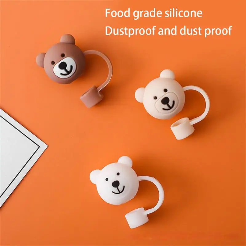 

Cute Straw Protection Plug Cartoon Silicone Straw Sealing Covers Reusable for Washable Exquisite Gifts Cup Accessories