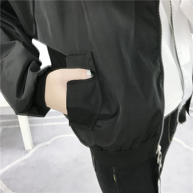 Куртка-бомбер Женская Базовая модная ветровка верхняя одежда бейсбольное пальто