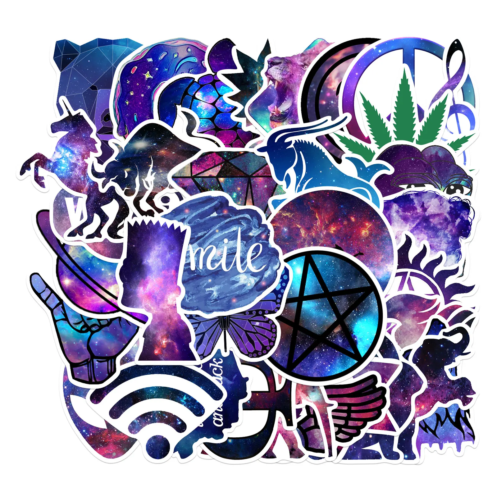 

10/35Pcs Constellation Universe Stickers Decor For Kid DIY Skateboard Luggage Refrigerator Decor Notebook Motorcycle Waterproof