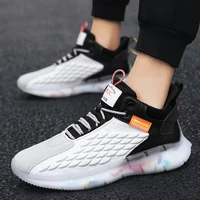 sports shoes mens autumn fish scale flying woven hip hop trendy shoes casual running shoes popcorn coconut mens shoes