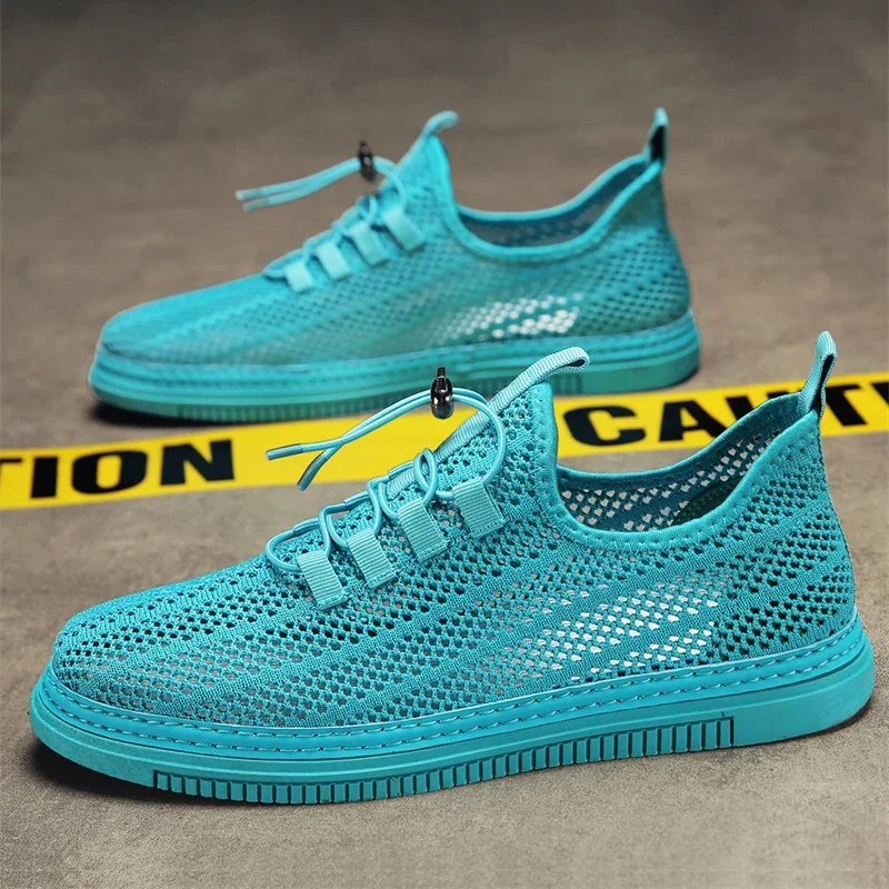Мужская обувь в сетку летние дышащие кроссовки повседневные для скейтборда