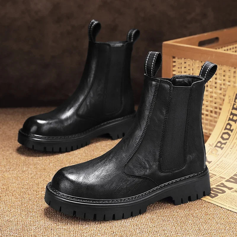 Дизайнерские мужские 2024 весенне-осенние мотоциклетные ковбойские ботинки Челси