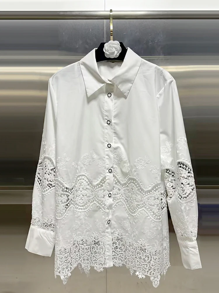 Женский Повседневный комплект из двух предметов VGH Однотонная рубашка с отложным