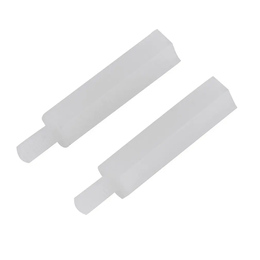 

2pcs M3 Nylon Hexagonal Pillar Female and Male Standoff Spacer White