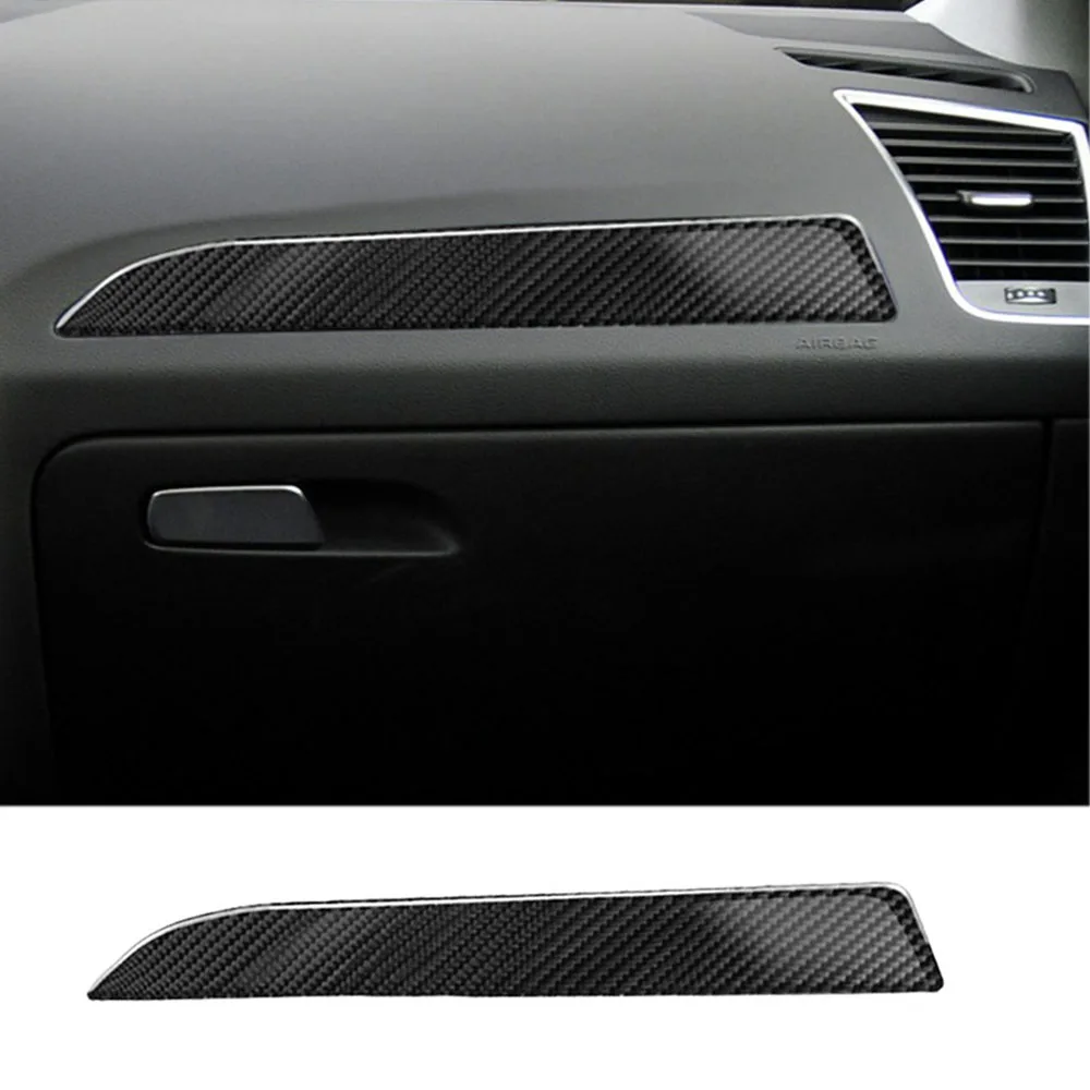 

For Audi A4 B8 09-16 Car Console Control Glove Box Cover Sticker Trim Carbon Fiber Epoxy Auto Accessories Interior Decoration