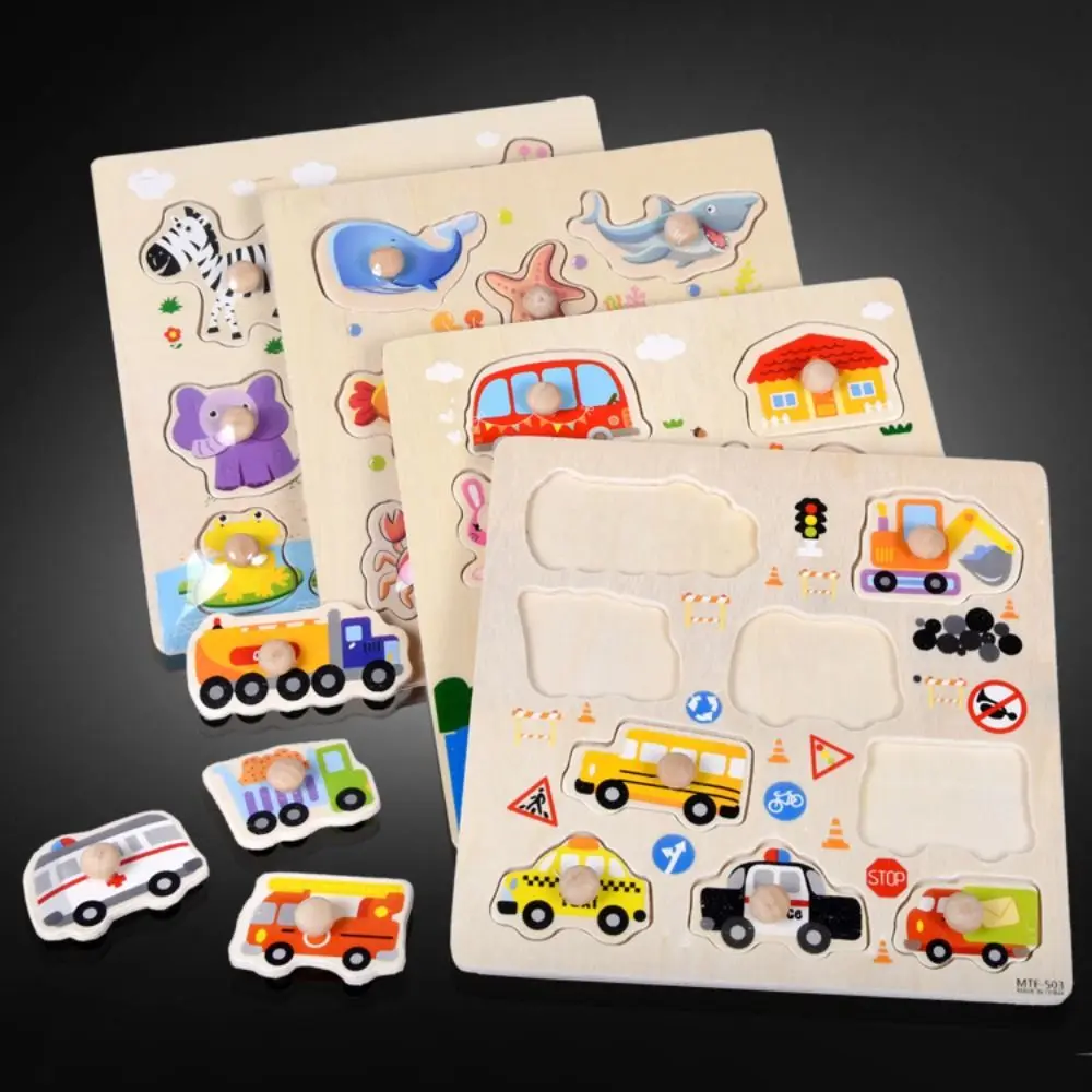 

Cognitive Kids Puzzle Wood Peg Puzzles Educational Toys for Learning Children Infant Boys Girls Early Development Child Gift