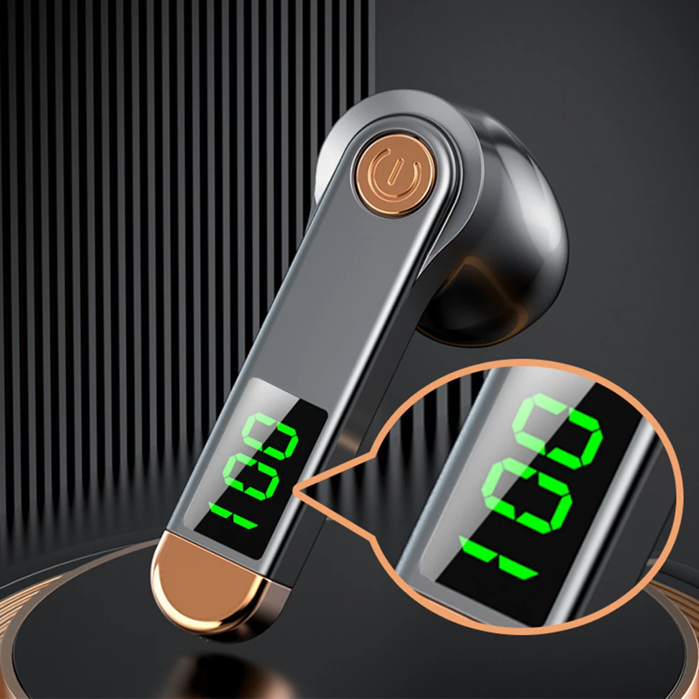 bluetooth compatible earbud sports cordless rechargeable earphone noise canceling fitness led headphone accessories white free global shipping