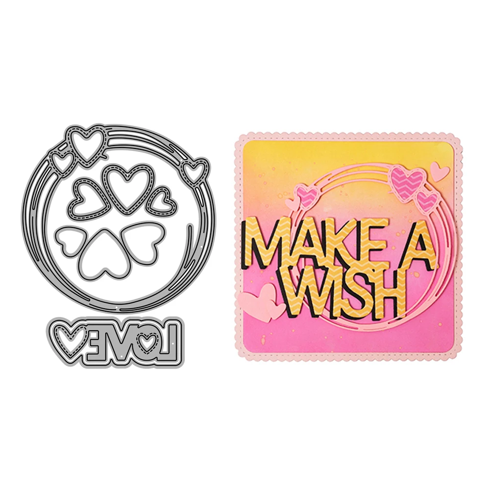 

2022 AliliArts Metal Cutting Dies Cirkel LOVE diy Scrapbooking Photo Album Decorative Embossing PaperCard Crafts Die