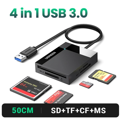 UGREEN 4-в-1 универсальный кардридер USB3.0