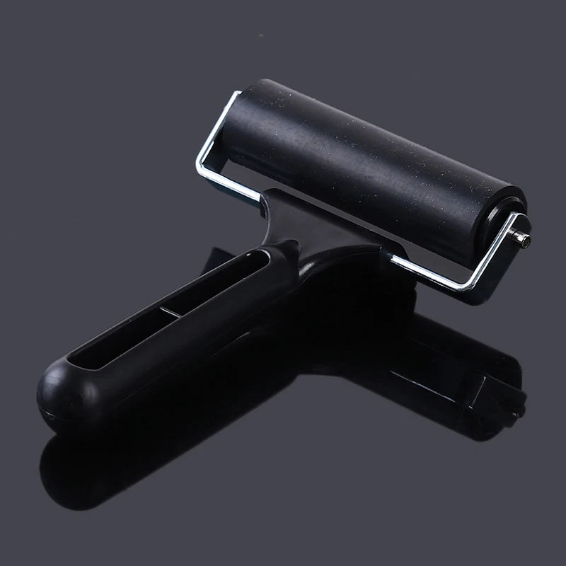 

Black Professional Brayer Ink Painting Printmaking Roller Art Stamping Tool Refined Tough Rubber Roller Painting Tools