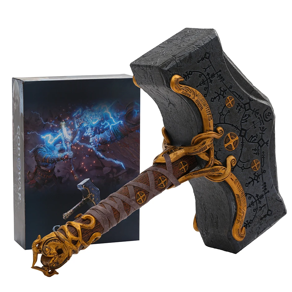 

God of War: Ragnarok Cosplay Hammer 29x39 см Статуэтка Модель Коллекционная игрушка подарок