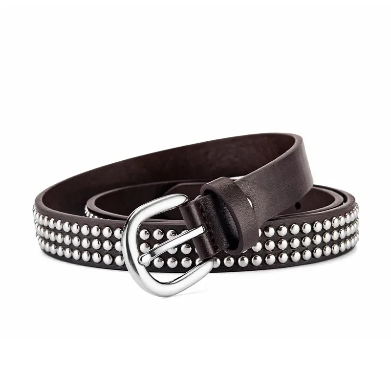 Ремень из искусственной кожи с пряжкой и пряжками в форме когтей для женщин.