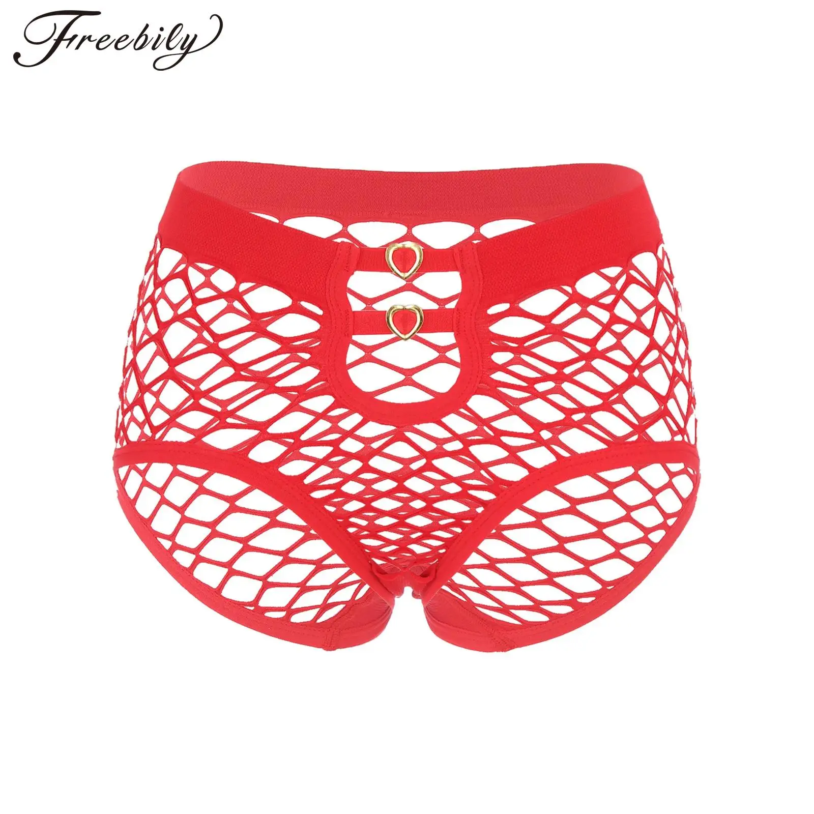 

Womens Sexy Hollow Out Fishnet Briefs Low Rise Transparent Female Panty Elastic Waistband Cutout Panties Underpants Underwear