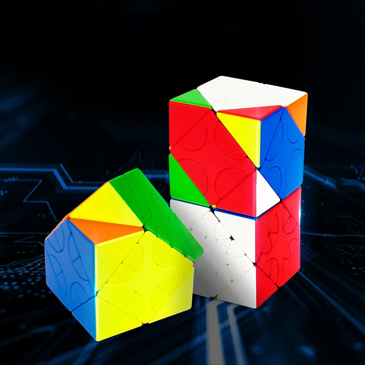 

MEILONG HunYuan skewb Magic Cube Multicolor Non Sticker Strange-Shape Magic Cube Diffcult Puzzle Cube Education Children Toys