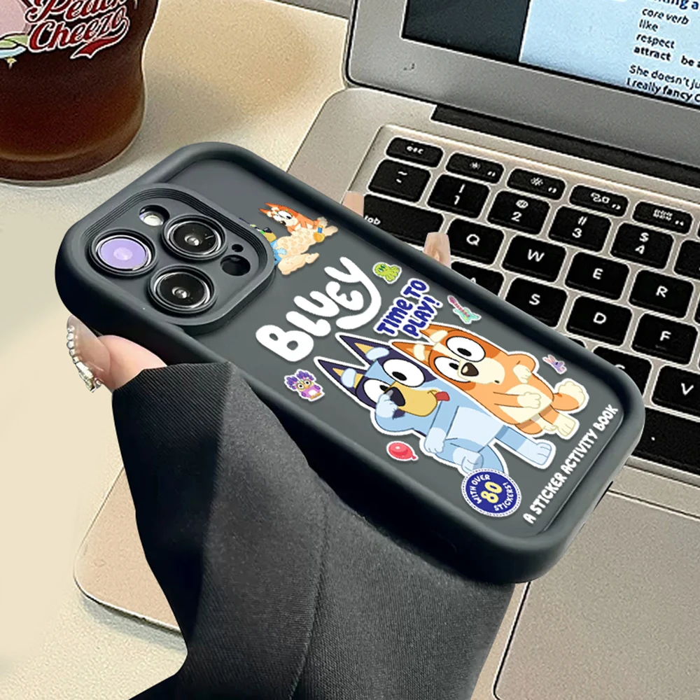 Cartoon Dog Phone Case for Samsung S25 S24 S23 S22 S21 S20 Note 20 FE Plus Ultra 4G 5G B-Blueys B-Bandits-Chillis Silicone Cover