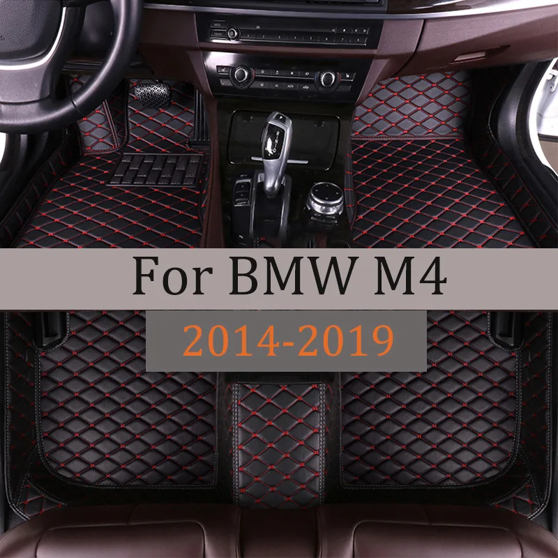 Купи Car Floor Mats For BMW M4 F82 TWO DOOR FOUR SEAT 2014 2015 2016 2017 2018 2019 Custom Automobile Carpet Rugs Foot Pads за 1,890 рублей в магазине AliExpress