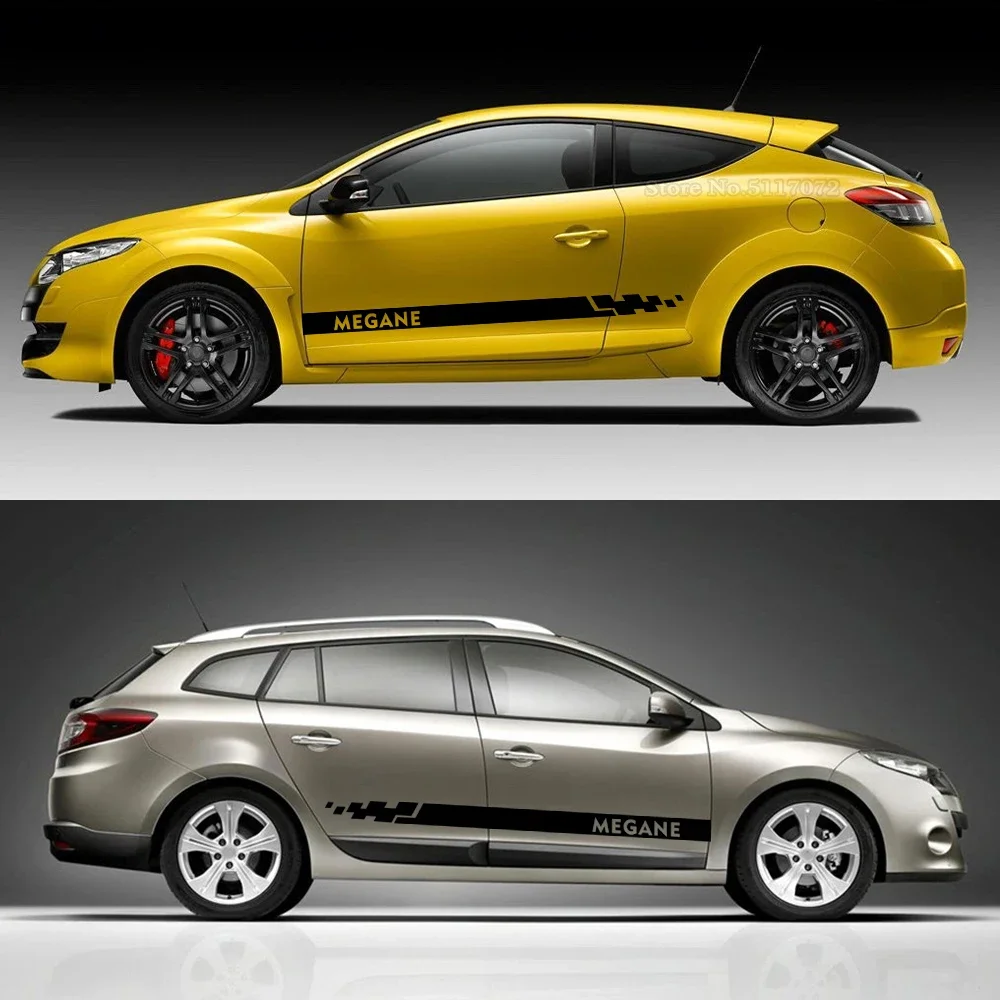 Фото Наклейки на двери автомобиля, полноразмерные наклейки-накладки для Renault Megane 2 3 4 2007-2013, спортивный тюнинг, декоративные, 2 шт. №5