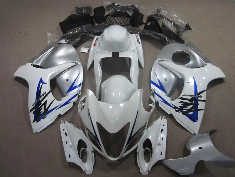 

Motorcycle Fairing kits for GSX1300R 2008 2011 2012-2017 white blue silver fairing set gsx 1300r 08-13 14 15 16 17 XJ26