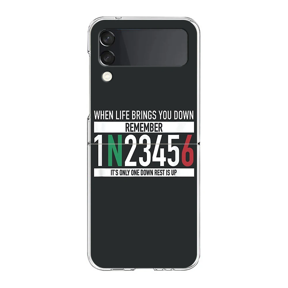 1N23456 жесткий чехол для телефона из поликарбоната Samsung Galaxy Z Flip 5 4 3 Прозрачный 6