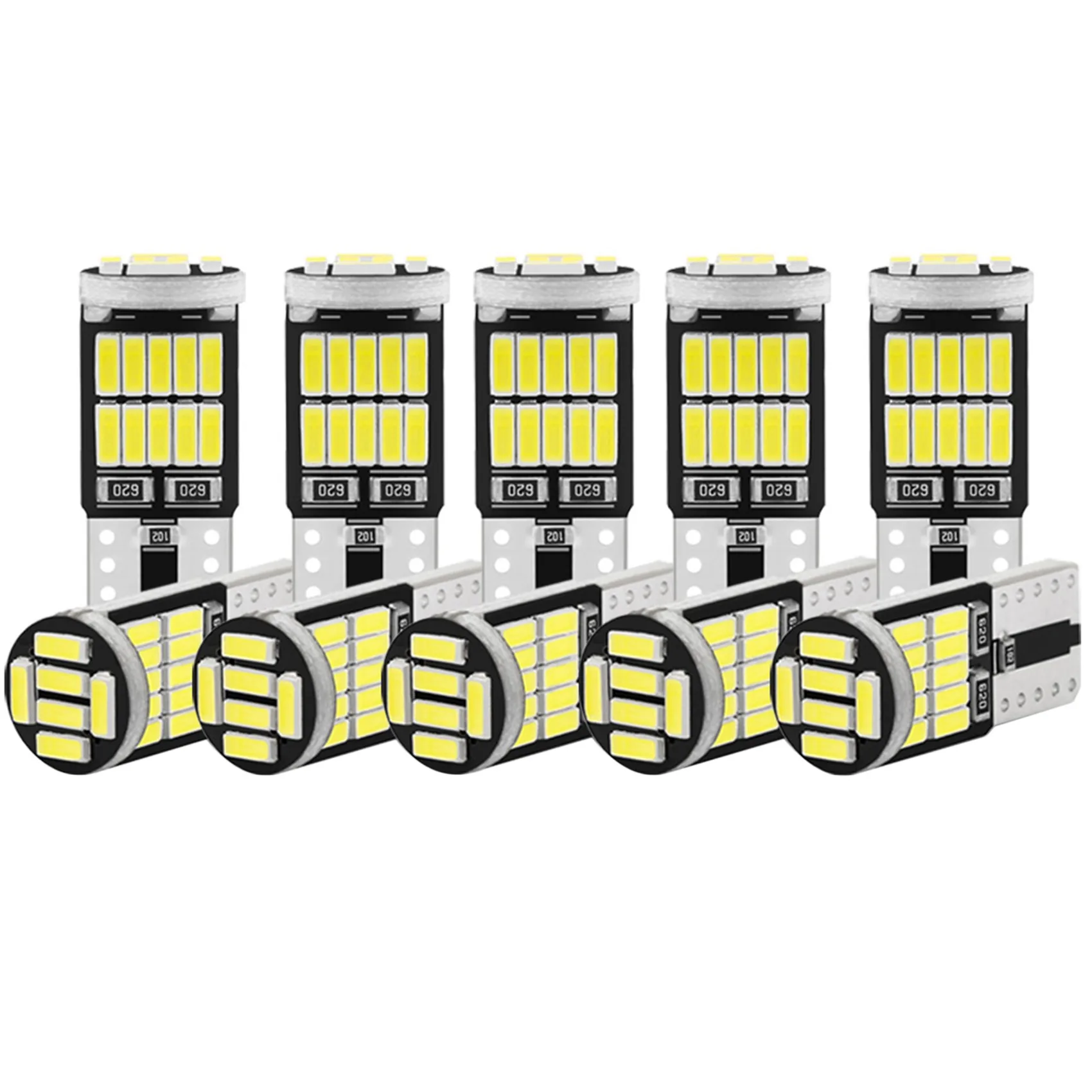

10 шт., W5W, T10, лампы головного света 4014, 26SMD, Автомобильный интерьер, e-лампа на крышу, номерной знак, сигнальная лампа, задняя панель, лампы 12 В, б...