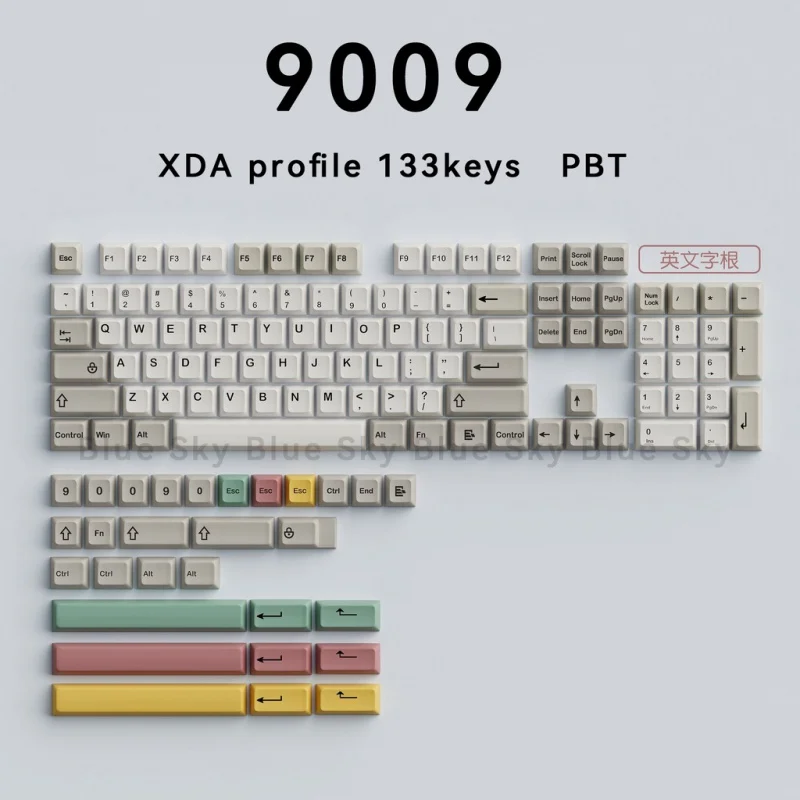 

9009 колпачки для ключей Винтажный стиль Вишневый профиль XDA Сублимационная ткань PBT колпачок для ключей 61 68 68 71 84 87 980 104 1088