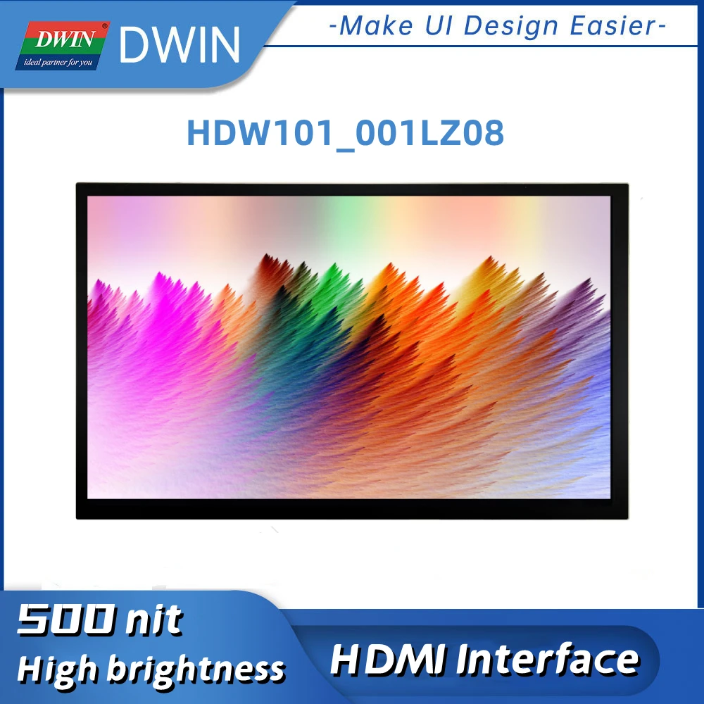 DWIN HDMI 10.1 500nit Highlight IPS-TFT-LCM Raspberry Pi  Panel Connect USB Capacitive Touch Screen
