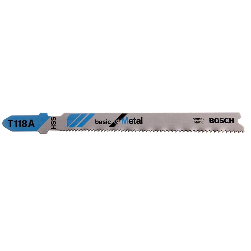 Фото BOSCH 2608631013 T118A Basic для металла, пильное полотно HSS изогнутое, 5 шт., 92 мм, аксессуары для инструментов №3