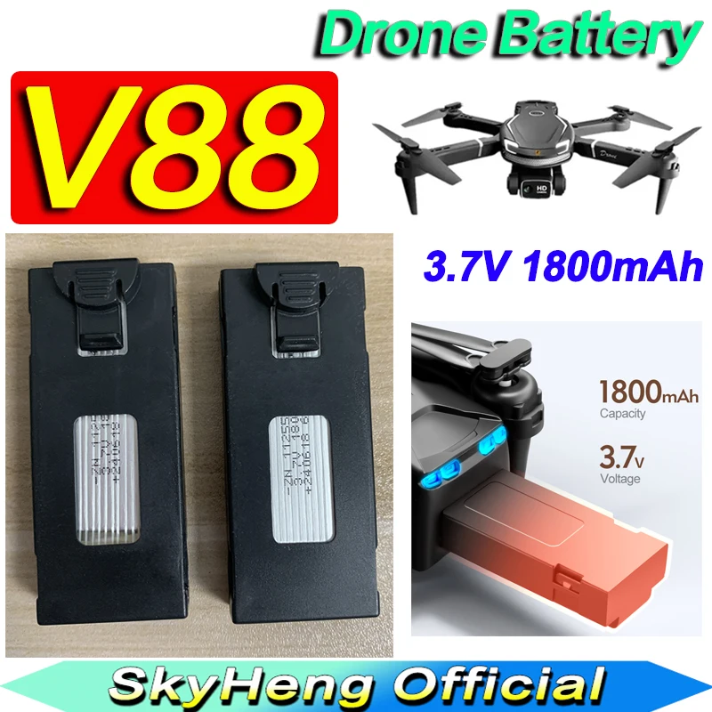 Оригинальный V88 Mini Dron 8K профессиональный HD аккумулятор 3 7 В 1800 мАч для RC Qudcopter