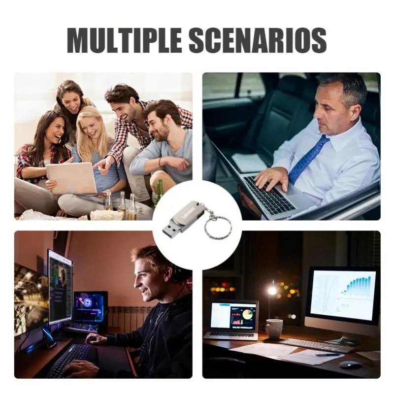 Оригинальный флэш-накопитель Lenovo 16 ТБ USB3.0 Type-C USB-накопитель U-диск