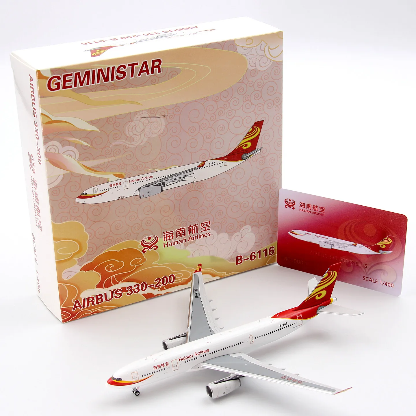 Фото Модель самолета Geministar A330-200 B-6116 из литого металла, масштаб 1:400 №1