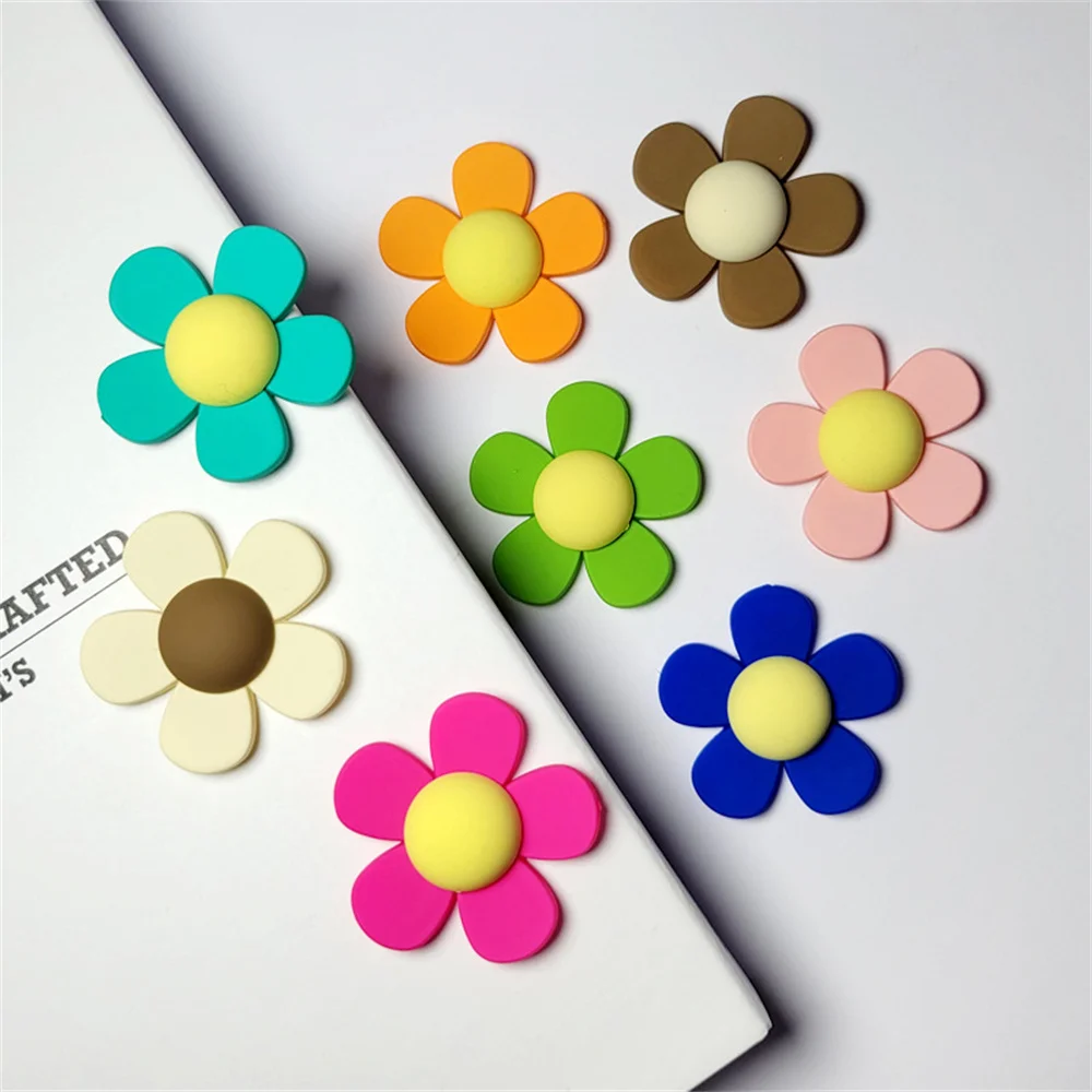 

5Pcs Cute Resin Big Flowers Flatback Phone Shell Ornaments Patch Jewelry DIY Clothing Sewing Accessories Craft Material Supplies