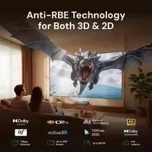Фото Проектор AWOL Aetherion Pro 4K Smart с яркостью 2600 ISO люмен, ультракороткофокусный, 3D HDR 10+, Google TV, DLP, для домашнего кинотеатра №2