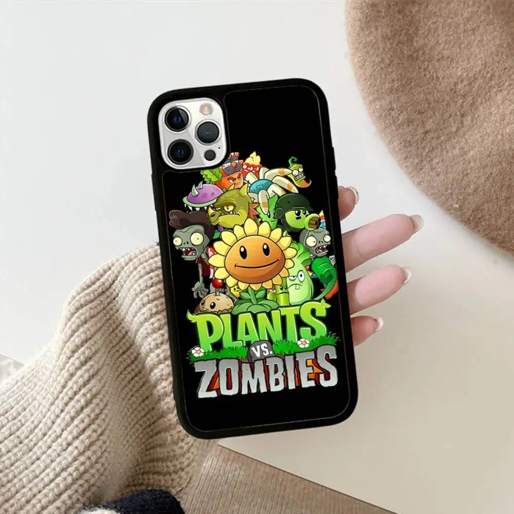 Фото Чехол для телефона P-Plants Vs Z-Zombies с беспроводной зарядкой, PC+TPU, для iPhone 11 12 13 14 15 16 17 Pro Max Plus №3