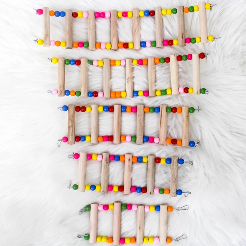 Игрушки для птиц попугаев деревянные попугаи подвесной мост подвижная лестница