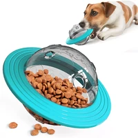 flying saucer dog game flying discs toys cat chew leaking slow food feeder ball puppy iq training toy anti choke puzzle dogs
