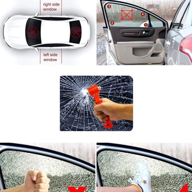 

1PCS Survival Safety Hammer Camping Driving Car Seat Belt Cutter Emergency Escape Hammer