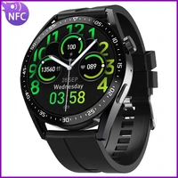 2022 new smartwatch hw28 nfc smart watch for men 1 39 inch hd screen voice assistant bluetooth call calories pk huawei gtr 3 pro