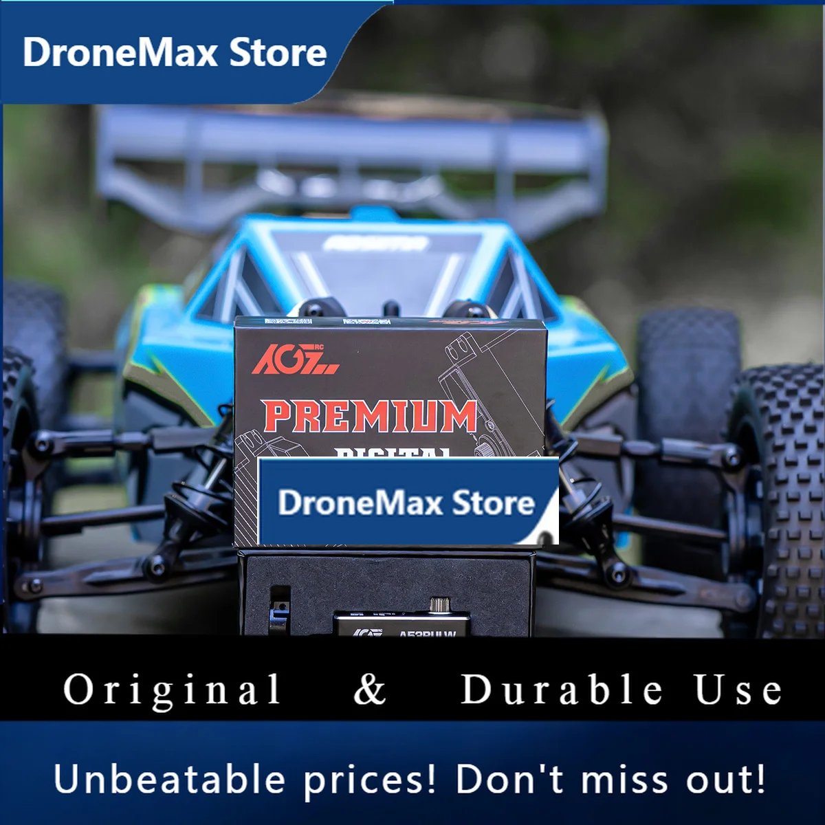 Фото DroMaAGFRC Low Profile A53BULW 3S/4S 34KG Программируемый бесщеточный сервопривод с высоким крутящим моментом для радиоуправляемых автомобилей масштаба 1/10, краулеров, багги и гоночных моделей. №2