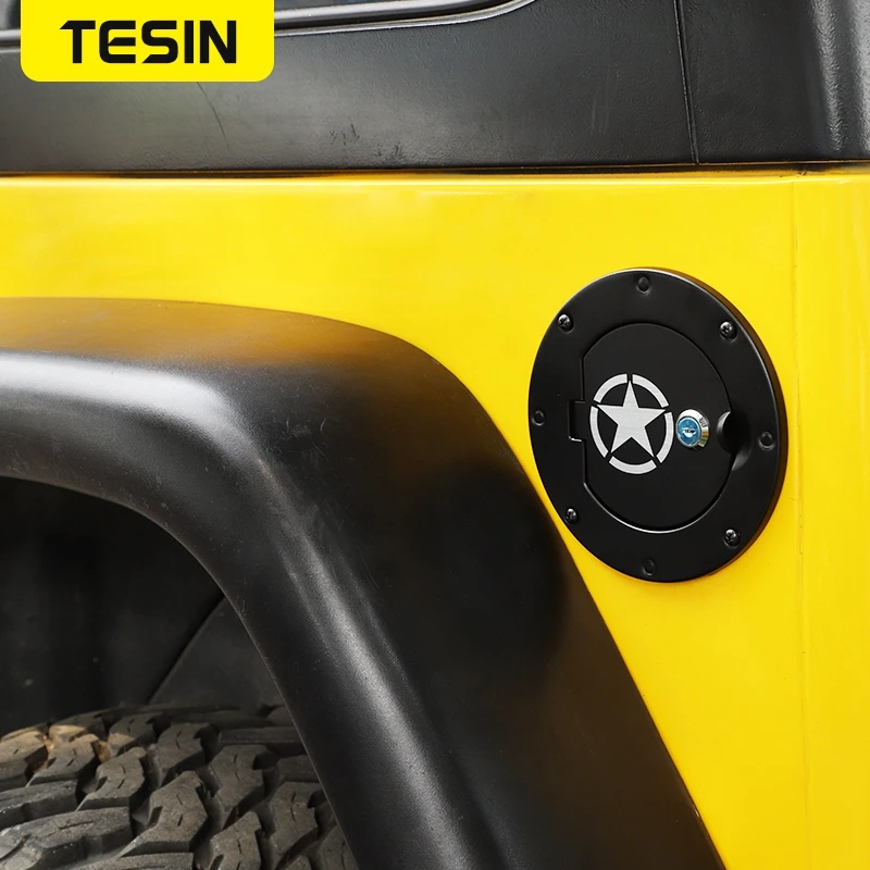 Крышка крышки топливного бака TESIN украшение с замком для ключа алюминиевый сплав