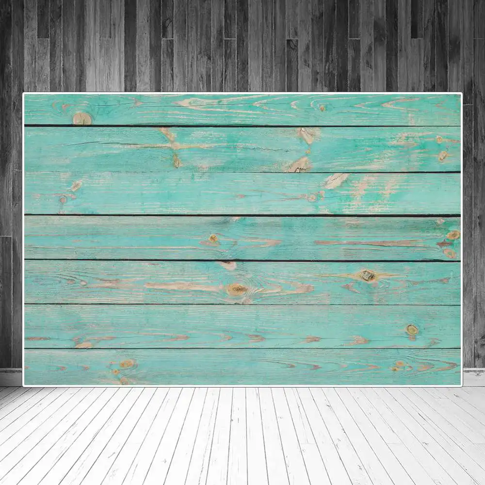 

Fade Color Wooden Boards Photography Backdrops Decoration Lake Blue Planks Wall Floor Sign Photocall Backgrounds Studio Props