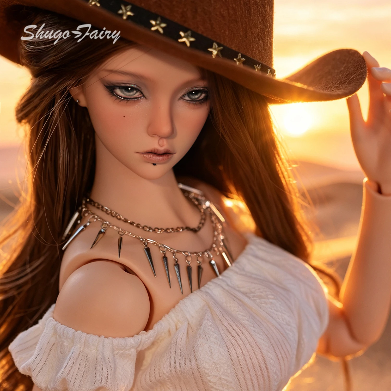 Фото ShugaFairy 1/3 Mari E DS Полный комплект, смоляная шарнирная кукла BJD, Американская ковбойша, ретро-шик, микро-джинсовые шорты, атмосфера пустоши, FC. №1