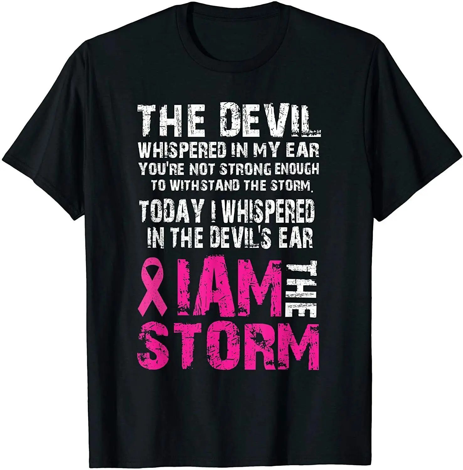 

I Am The Storm Breast Cancer Short Sleeve Men T Shirt Casual Summer Loose T Shirt Men Tshirt Cool O-Neck T-shirt Male Men Tee