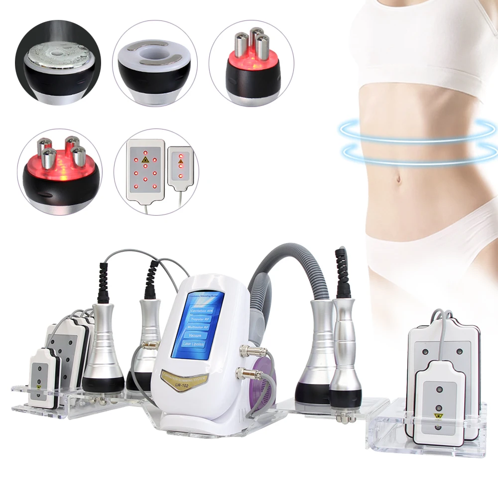 

5 in 1 40K Cavitation Slimming Machine Anti-cellulite Ultrasonic Body Shaping Massage RF Facial Skin Tightening Lifting Device