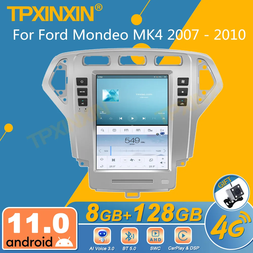 

Автомагнитола для Ford Mondeo MK4 2007-2010, Android, экран Tesla, 2Din стереоприемник, Авторадио, мультимедийный плеер, головное устройство с GPS