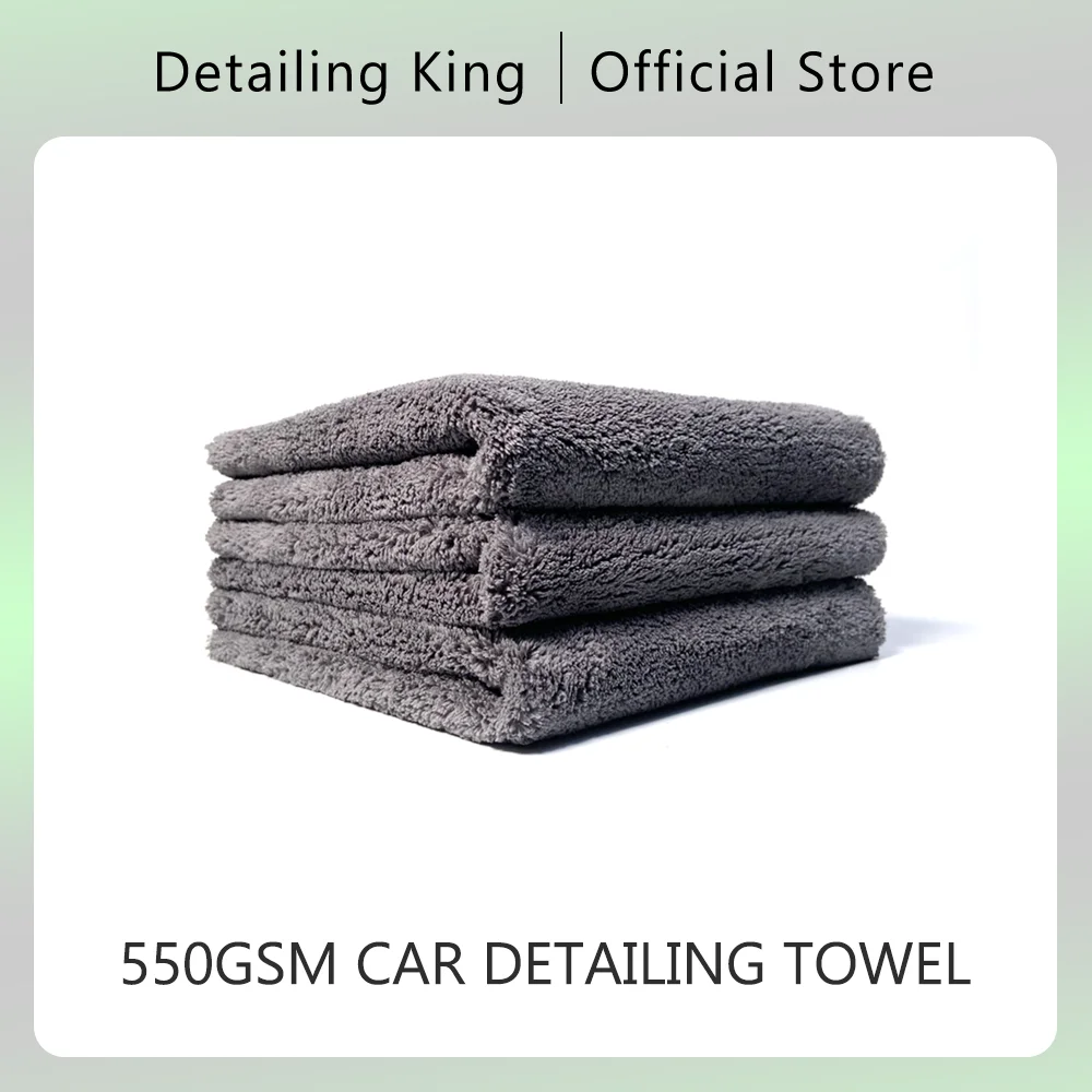 تفصيل الملك 3 قطعة 550GSM Edgeless ستوكات سيارة تنظيف منشفة الترا لينة/قصيرة زغب سيارة بالتفصيل منشفة السيارات بالتفصيل