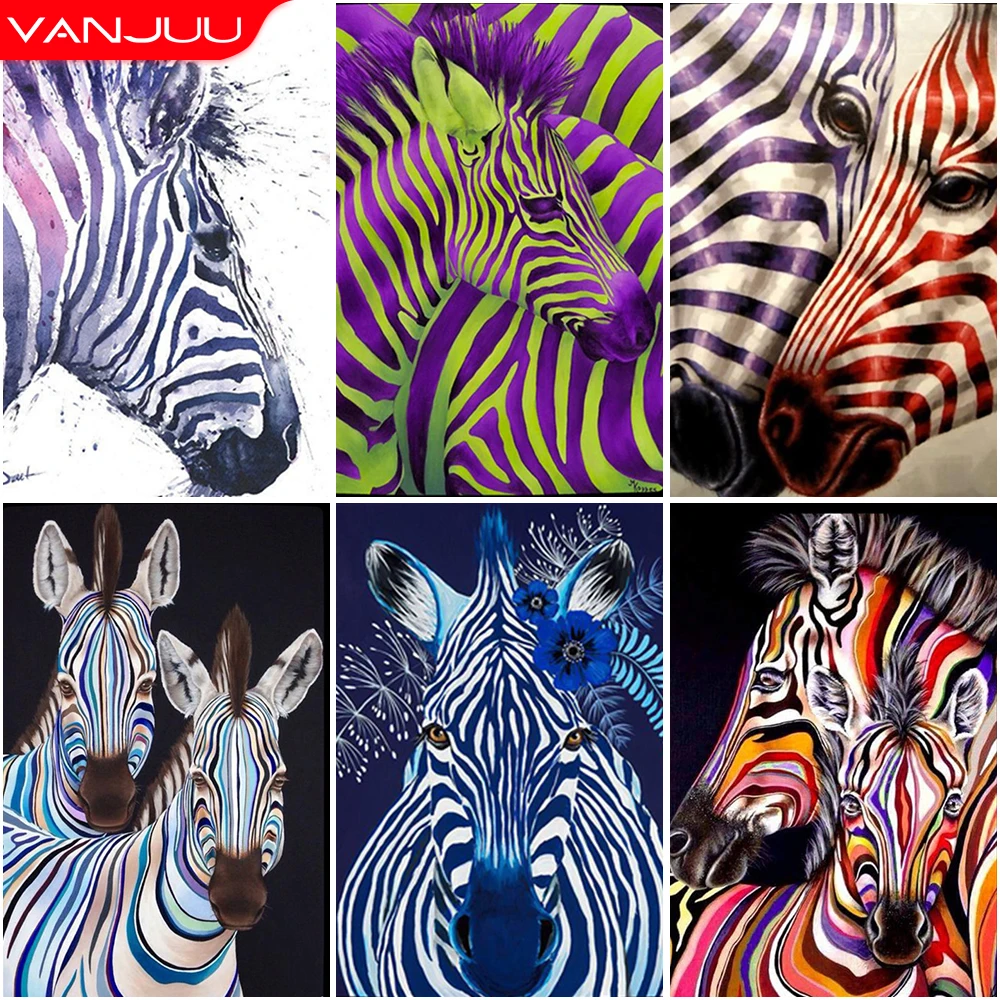 

Zebra 5D Diamond Painting Animal Painting Diamond Mosaic Rhinestone Embroidery Cross Stitch Kit Home Decor